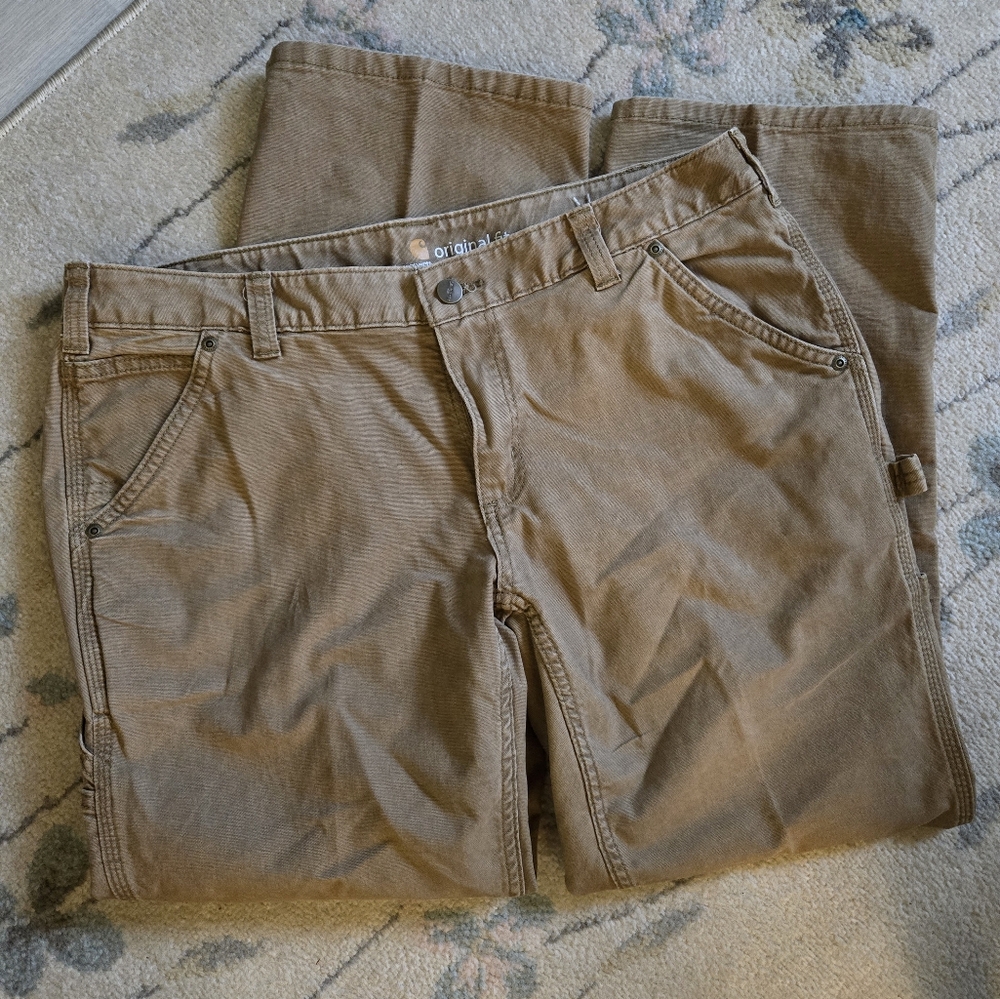 Carhartt Womens' Original Fit Tan Pants  - Size 14 Short - Excellent Condition